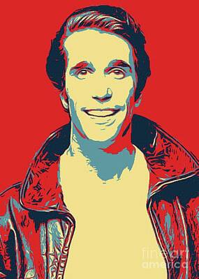 Musicians Digital Art Rights Managed Images - Henry Winkler Poster Art Royalty-Free Image by Esoterica Art Agency