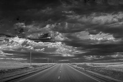 Lime Art - Highway 2 on the Northern Montana Prairie by Randall Nyhof
