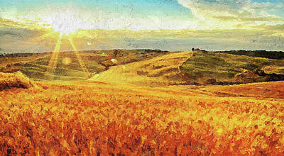 Wilderness Camping - Hills of Tuscany - 02 by AM FineArtPrints