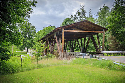 Music Royalty-Free and Rights-Managed Images - Hindman Memorial Covered Bridge by Jack R Perry