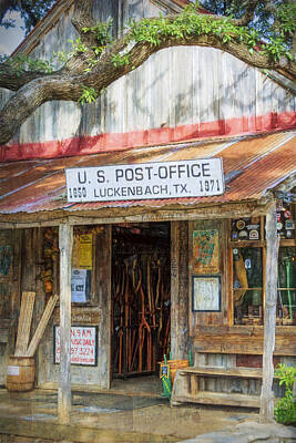 Outdoor Graphic Tees - Historic Luckenbach TX by Joan Carroll