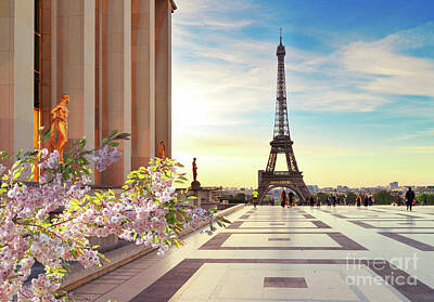 Paris Skyline Royalty-Free and Rights-Managed Images - Spring in Paris II by Anastasy Yarmolovich