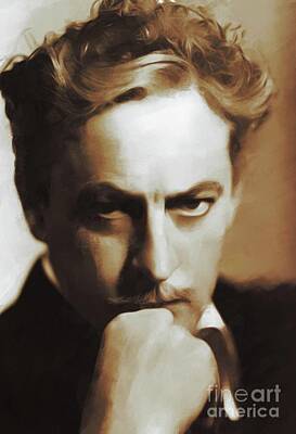 Recently Sold - Actors Paintings - Hollywood Legends, John Barrymore by Esoterica Art Agency