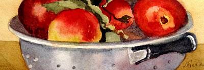 Food And Beverage Paintings - Honeycrisps by Nicole Curreri