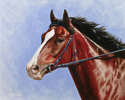 Animals Paintings - Horse Painting - Determination by Crista Forest