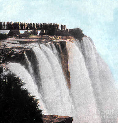 Cities Royalty-Free and Rights-Managed Images - Horse Shoe Falls Niagara 1910s by Sad Hill - Bizarre Los Angeles Archive