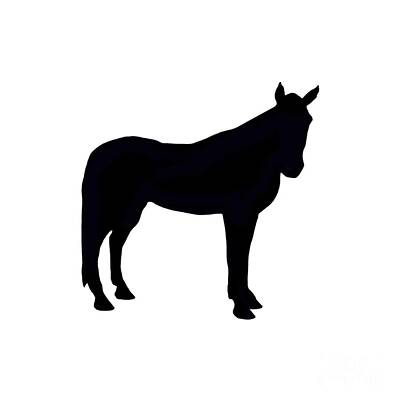 Animals Digital Art - Horse Silhouette  by Linsey Williams