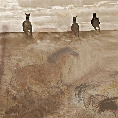 Pineapple - Horses Run With Us Collage by Karla Beatty