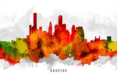 City Scenes Royalty-Free and Rights-Managed Images - Houston Texas Cityscape 15 by Aged Pixel