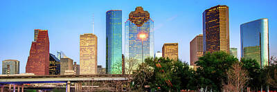 Royalty-Free and Rights-Managed Images - Houston Texas Panoramic Skyline by Gregory Ballos