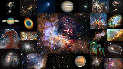 States As License Plates - Hubble 25 - A Special 25th Anniversary Montage 1 by Eric Glaser