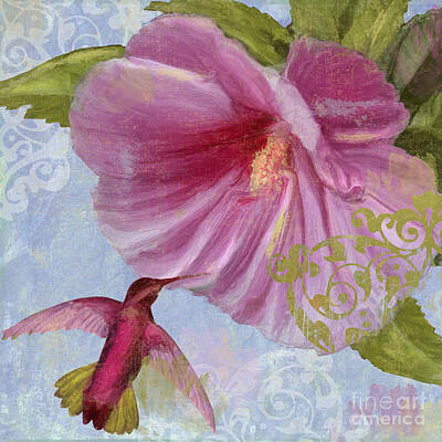 Still Life Royalty Free Images - Hummingbird Hibiscus I Royalty-Free Image by Mindy Sommers