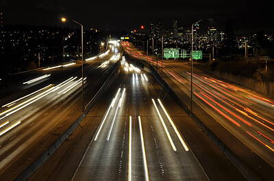 Abstract Skyline Photo Rights Managed Images - I-5 at Night Royalty-Free Image by Pelo Blanco Photo