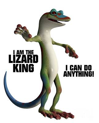 Comics Royalty Free Images - I Am The Lizard King Royalty-Free Image by Esoterica Art Agency