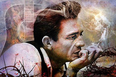 Celebrities Mixed Media - I Focus on the Pain by Mal Bray