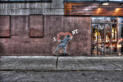 Printscapes - I Heart NY Street Art Mural by Randy Aveille