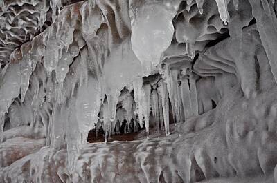 Nfl Team Signs - Ice Caves, Apostle Isles, Icicles by Dan Callaway