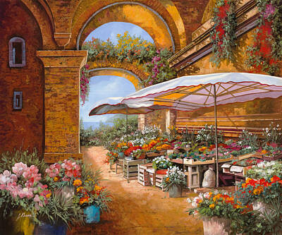 Royalty-Free and Rights-Managed Images - Il Mercato Sotto Le Arcate by Guido Borelli