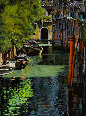 Royalty-Free and Rights-Managed Images - il palo rosso a Venezia by Guido Borelli