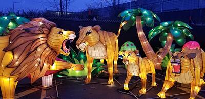 Bike Love - Illuminated Lion Family by Britten Adams