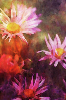 Impressionism Photo Royalty Free Images - Impressionist Daisy Blossoms 1342 IDP_2 Royalty-Free Image by Steven Ward