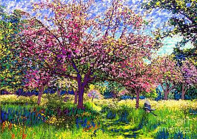 Impressionism Royalty-Free and Rights-Managed Images - In Love with Spring, Blossom Trees by Jane Small