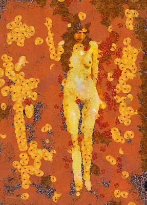 Nudes Paintings - In the Style of Klimt by Esoterica Art Agency