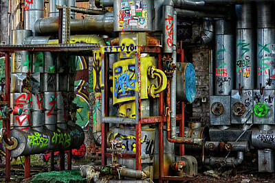 Steampunk Photos - Industrial Steampunk by Joachim G Pinkawa