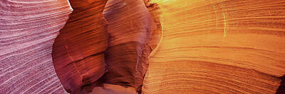 Abstract Landscape Photos - Into the Abstract - Antelope Canyon Panoramic by Gregory Ballos