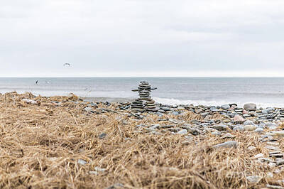 Bringing The Outdoors In - Inukshuk at Lawrencetown Beach, Nova Scotia #2 by Mike Organ