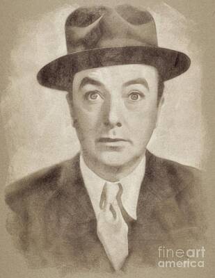 Musicians Drawings - Jack Haley, Vintage Actor by Esoterica Art Agency