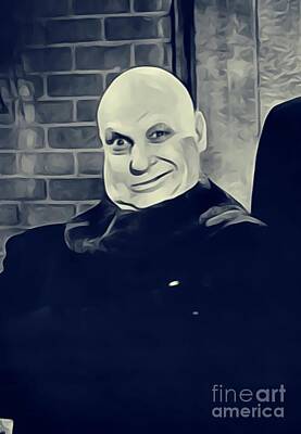 Musicians Digital Art Royalty Free Images - Jackie Coogan, Uncle Fester, Addams Family Royalty-Free Image by Esoterica Art Agency