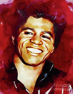 Music Royalty-Free and Rights-Managed Images - James Brown, Music Legend by Esoterica Art Agency