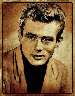 Actors Rights Managed Images - James Dean Hollywood Legend Royalty-Free Image by Esoterica Art Agency