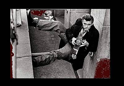 Actors Photos - James Dean with his Rolleiflex camera New York City Roy Schatt  photo circa 1953-2015 by David Lee Guss