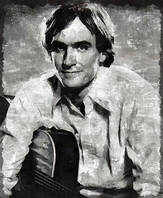 Musician Royalty-Free and Rights-Managed Images - James Taylor Musician by Esoterica Art Agency