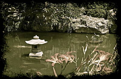 Female Outdoors - Japanese Garden by Michael Peychich