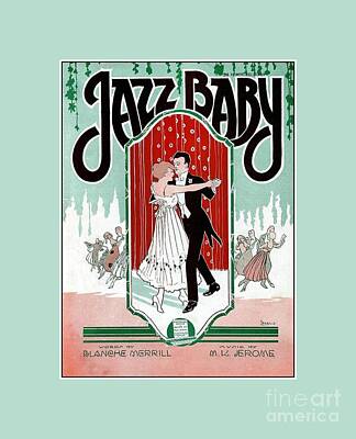 Music Digital Art - Jazz Baby music sheet cover by Heidi De Leeuw