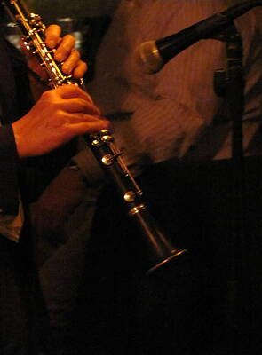 Jazz Royalty-Free and Rights-Managed Images - Jazz Clarinet Profile by Anita Burgermeister