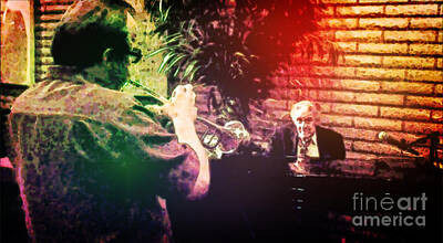 Jazz Royalty-Free and Rights-Managed Images - Jazz Musicians Having a Conversation by Richard Jones