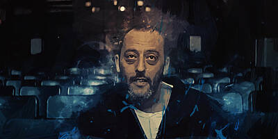 Actors Digital Art - Jean Reno by Afterdarkness