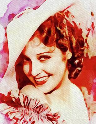 Recently Sold - Actors Paintings - Jeanette MacDonald, Vintage Movie Star by Esoterica Art Agency