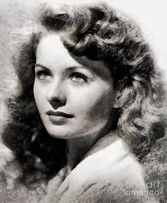 Musician Rights Managed Images - Jeanne Crain, Vintage Actress Royalty-Free Image by Esoterica Art Agency