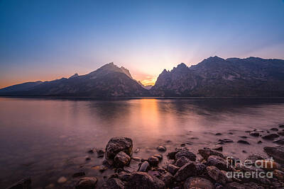 Surrealism Photo Rights Managed Images - Jenny Lake Sunset Grand Teton NP Royalty-Free Image by Michael Ver Sprill