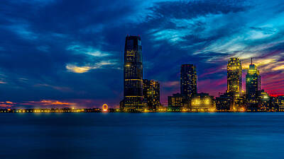 Christmas Trees - Jersey City Twilight by Chris Lord