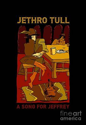 Musician Drawings - Jethro Tull - A Song for Jeffrey by BlackLineWhite Art