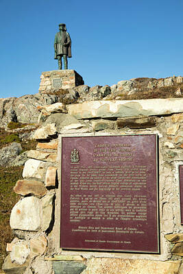 Nightscapes - John Cabot, Giovanni Caboto,  memorial, Bonavista, Newfoundland, by Karen Foley