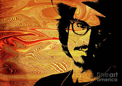 Actors Digital Art - Johnny Depp.   by Prar K Arts