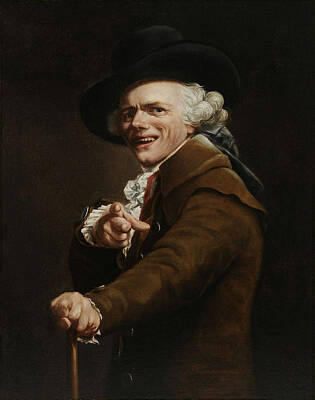 Portraits Royalty Free Images - Joseph Ducreux - Guise Of A Mocker Painting  Royalty-Free Image by War Is Hell Store