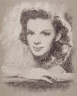 Celebrities Painting Royalty Free Images - Judy Garland Royalty-Free Image by Esoterica Art Agency